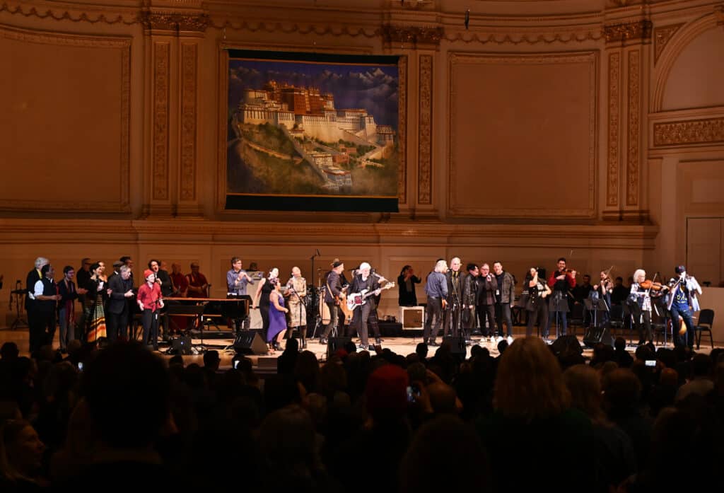 NEW YORK, NEW YORK - MARCH 01: A view of the finale performance onstage during the 36th Annual Tibet House US Benefit Concert & Gala at Carnegie Hall on March 01, 2023 in New York City. (Photo by Noam Galai/Getty Images for Tibet House US)