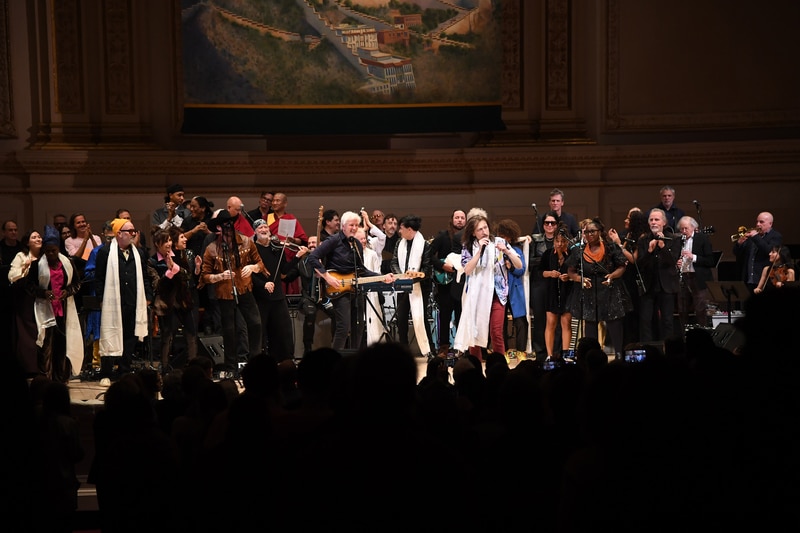 NEW YORK, NEW YORK - MARCH 03: A view of the finale performance onstage during the 38th Annual Tibet House US Benefit Concert at Carnegie Hall on March 03, 2025 in New York City. (Photo by Noam Galai/Getty Images Tibet House US)