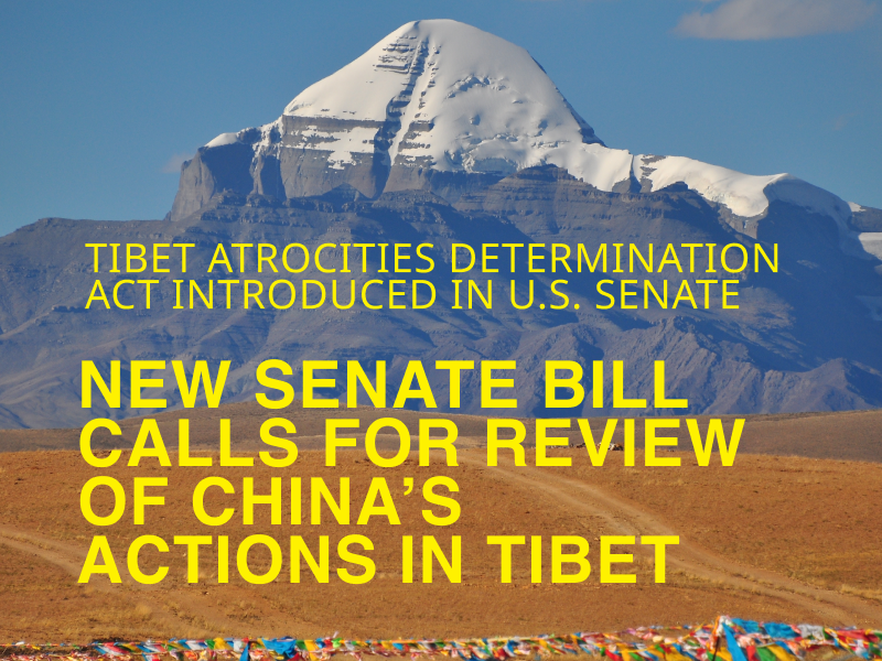 Introduction of the Tibet Atrocities Determination Act in the Senate